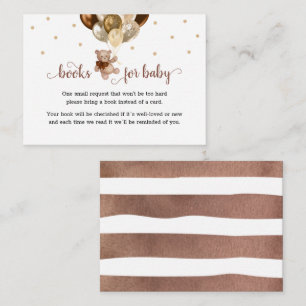 Carte D'accompagnement Boîtier de demande de Baby shower du carnet d'ours
