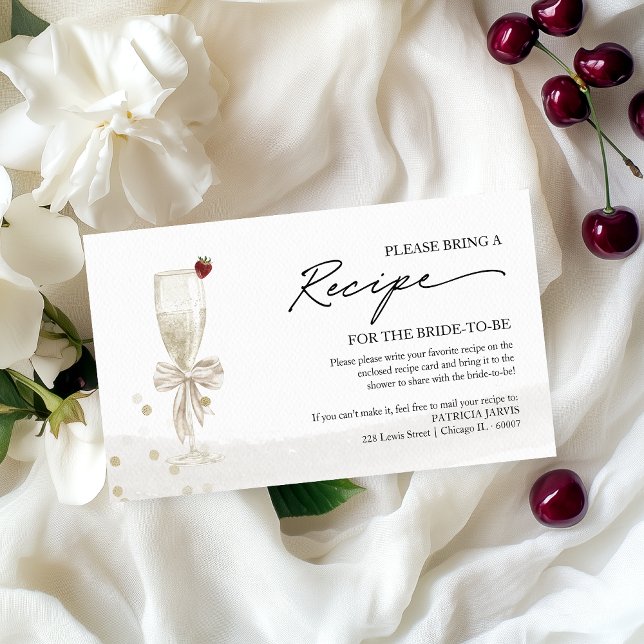 Carte D'accompagnement Boîtier de demande de Fête des mariées Champagne (Créateur téléchargé)