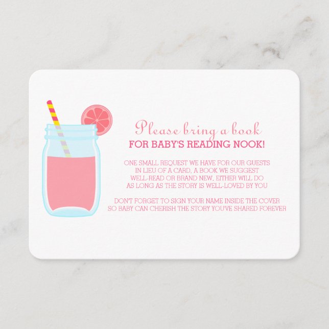 Carte D'accompagnement Boîtier de demande de réservation de Baby shower e (Devant)