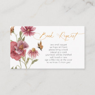 Carte D'accompagnement Boîtier de demande de réservation pour fille fleur