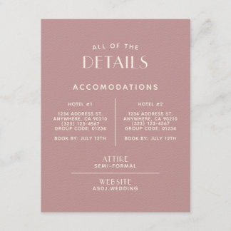 Carte D'accompagnement Boîtier de détail de Mariage d'écrou minimal simpl