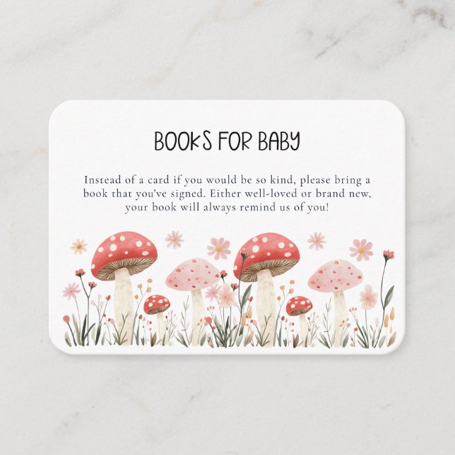 Carte D'accompagnement Boîtier de petit Fleur sauvage de champignons (Devant)