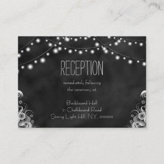 Carte D'accompagnement Boîtier de réception noir Chalkboard String