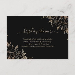 Carte D'accompagnement Boîtier de Wedding shower à affichage floral