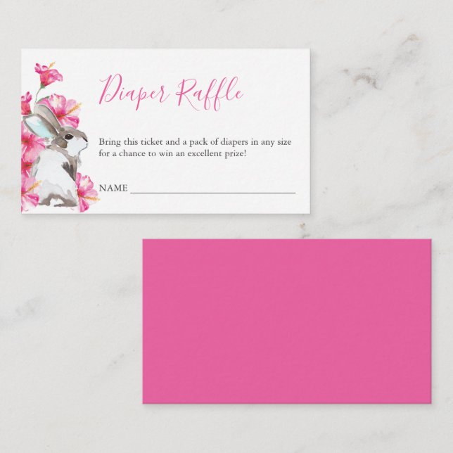 Carte D'accompagnement Boîtier d'invitation à l'affût de lapin mignon (Devant / Derrière)