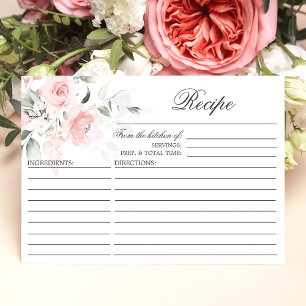 Carte D'accompagnement Boîtier RECEPE Fête des mariées florale Aquarelle