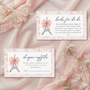 Carte D'accompagnement Bon Jour Be French Toile Baby shower rose