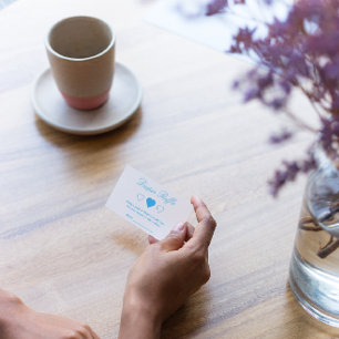 Carte D'accompagnement Bonbon Baby shower Coeurs doux