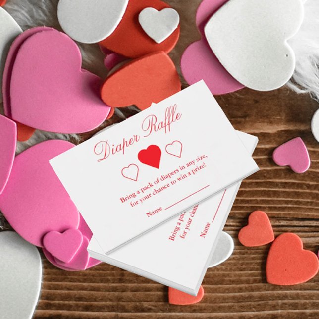 Carte D'accompagnement Bonbon Baby shower Coeurs doux (Créateur téléchargé)