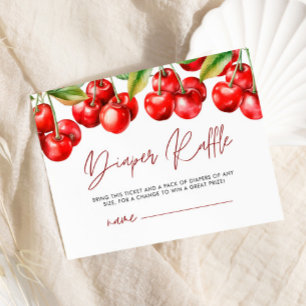 Carte D'accompagnement Bonbon Baby shower de cerise Raffle