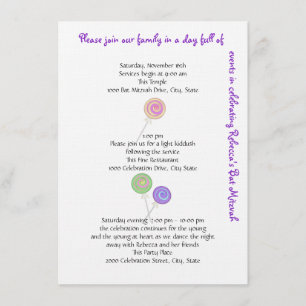 Carte D'accompagnement Bonbons Trésors Événements et informations