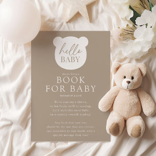 Carte D'accompagnement Bonjour Baby Bear Baby Book Card