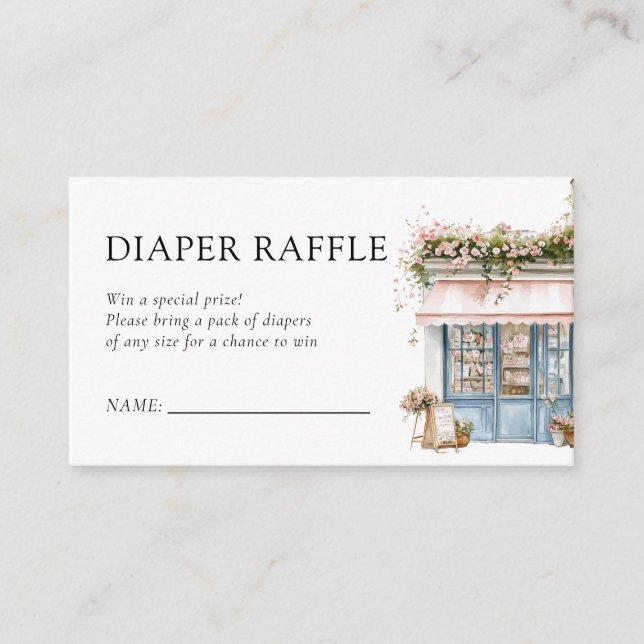 Carte D'accompagnement Bonjour Bébé French Baby shower Déchets Raffle (Devant)