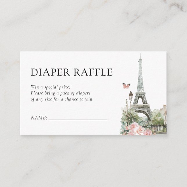 Carte D'accompagnement Bonjour Bébé French Baby shower Déchets Raffle (Devant)