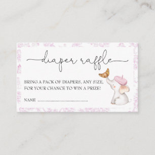 Carte D'accompagnement Bonjour Bebe Romantique French Girl Raffle