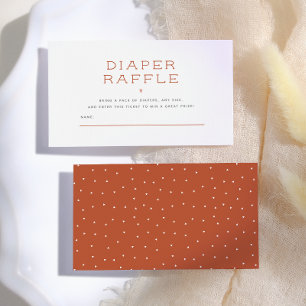Carte D'accompagnement Bonjour Bébé   Tirage au sort de couche Minimalist