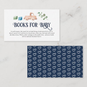 Carte D'accompagnement Bonjour Boy Baby shower Livres pour bébé