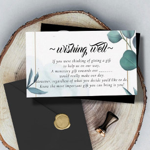 Carte D'accompagnement Bons souhaits botaniques verts pour Mariage