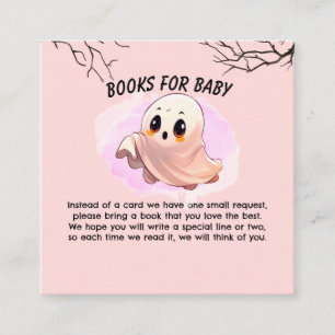 Carte D'accompagnement Boo Baby shower Halloween Pink thème mignonne fête