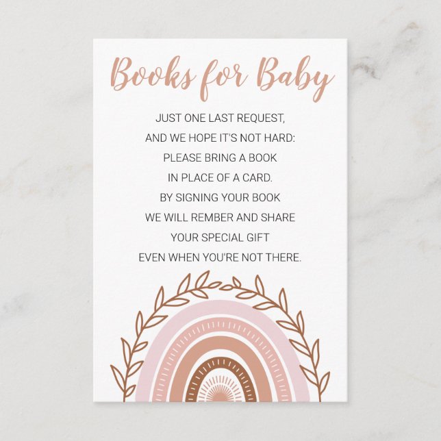 Carte D'accompagnement Booh Rainbow Books for Baby Card (Devant)