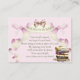 Carte D'accompagnement Book Request Antique Carriage Pink Gold