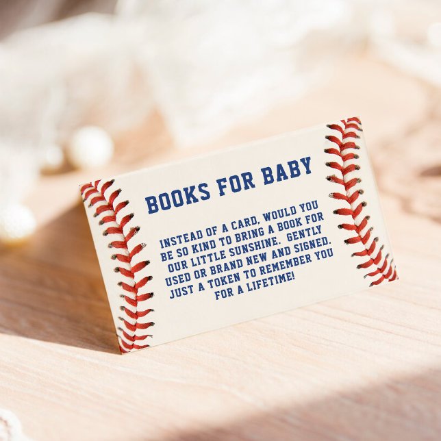 Carte D'accompagnement Books de demande de baseball softball pour le Baby (Baseball Softball Request Books for Baby Shower Enclosure Card)