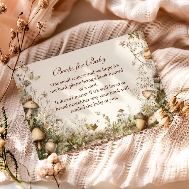 Carte D'accompagnement Books de forêt de champignons de bois pour bébé (Créateur téléchargé)