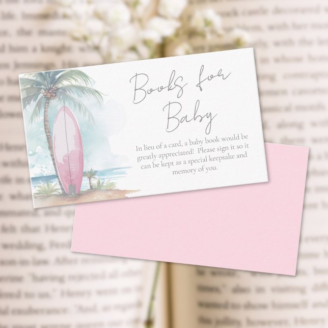 Carte D'accompagnement Books For Baby Beach Baby Shower (Books For Baby Beach Baby Shower Enclosure Card)