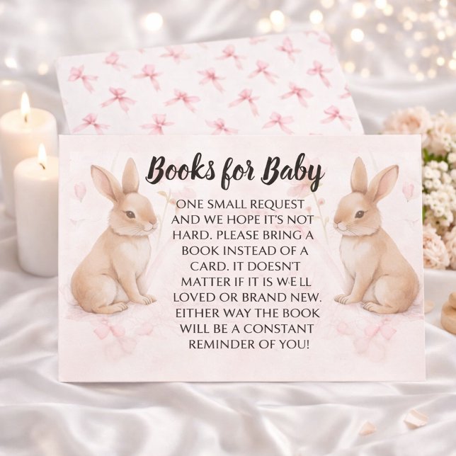 Carte D'accompagnement Books for Baby Card with Bunny Illustration (Créateur téléchargé)
