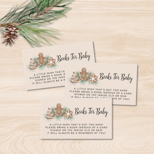 Carte D'accompagnement Books for Baby Gingerbread Baby Shower (Créateur téléchargé)