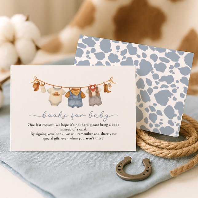 Carte D'accompagnement Books for Baby Little Cowboy Baby Shower (Créateur téléchargé)