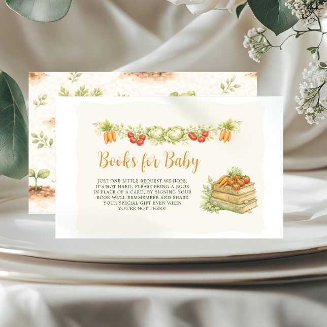 Carte D'accompagnement Books for Baby locally grown vegetable Garden  (Créateur téléchargé)