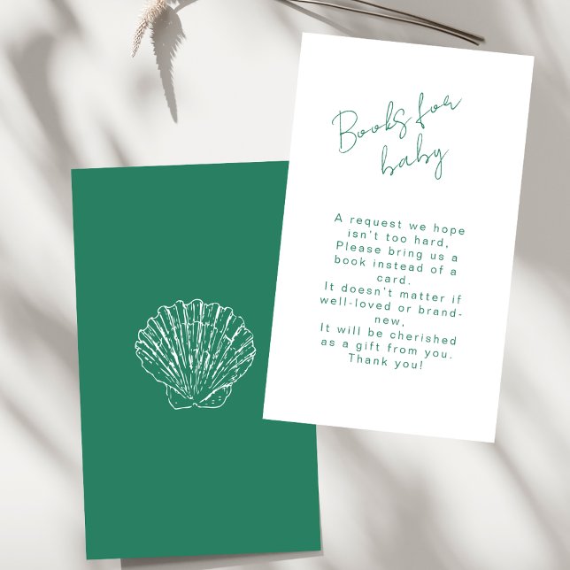 Carte D'accompagnement Books for Baby Marine Blue Coastal Baby Shower (Créateur téléchargé)