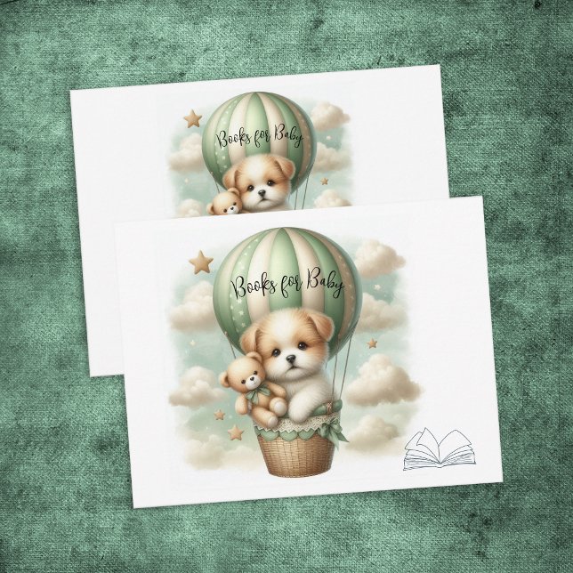 Carte D'accompagnement Books For Baby Puppy Adventure Hot Air Balloon (Créateur téléchargé)
