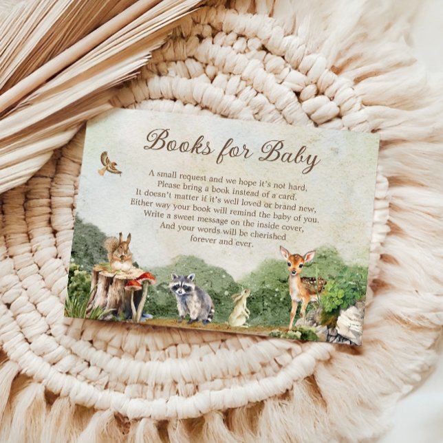 Carte D'accompagnement Books for Baby Woodland Forest Animals (Créateur téléchargé)