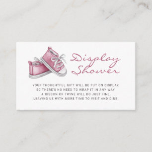 Carte D'accompagnement Booties rose Baby shower Affichage douche