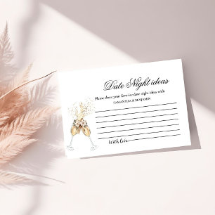 Carte D'accompagnement Boots anb Bubbly Date Night Ideas Fête des mariées