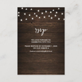 Carte D'accompagnement Boots & Roses Mariage personnalisé RSVP par le sit
