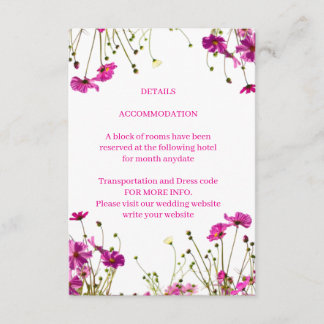 Carte D'accompagnement Bordure de jardin de fleurs sauvages modernes cart