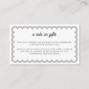 Carte D'accompagnement Bordure festonnée minimaliste sur carte-cadeau