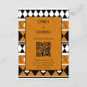 Carte D'accompagnement Bordure Fleur Diamant Boho Motif Floral