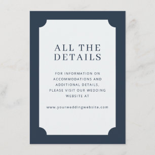 Carte D'accompagnement Bordure Minimaliste Navy Élégante