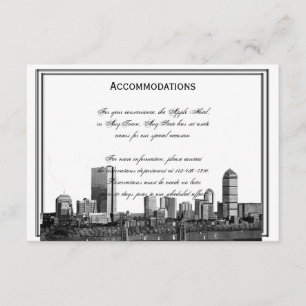 Carte D'accompagnement Boston Destination Mariages Hébergements