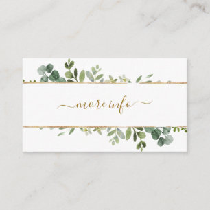 Carte D'accompagnement Botanical Gold Green Mariage Plus d'infos