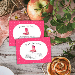 Carte D'accompagnement Bottes de pluie à fleurs à pois Livres pour Baby S