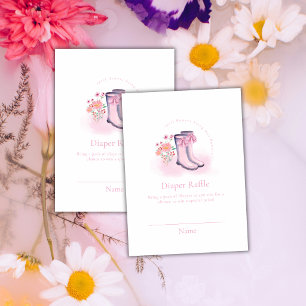 Carte D'accompagnement Bottes de pluie à noeud papillon Fleur Tirelire à