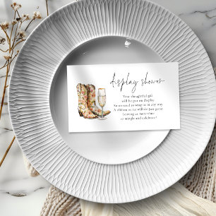 Carte D'accompagnement Bottes et bulle d'affichage nuptiale douche