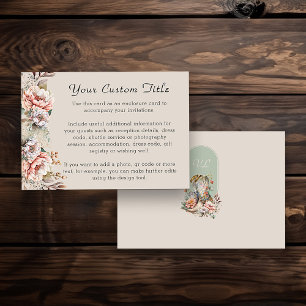 Carte D'accompagnement Bottes occidentales florales boho rustiques person