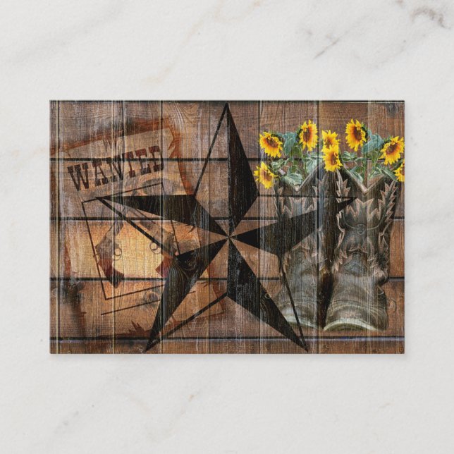 Carte D'accompagnement Bottes Russe Texas Star Western Pistol Cowboy (Devant)