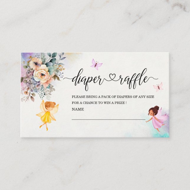 Carte D'accompagnement Bouche de baby shower princesse fée magique ou (Devant)